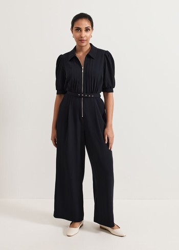 Phase Eight Petite Candice Jumpsuit Navy USA | 5803461-TE